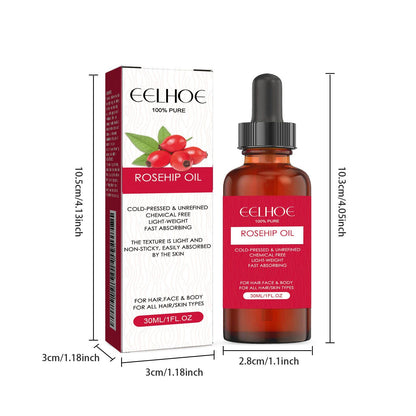 EELHOE Rosehip Facial Oil For Facial And Body Hydration, Nourishing Skin Care, Smooth Hair Care, And Massage Oil