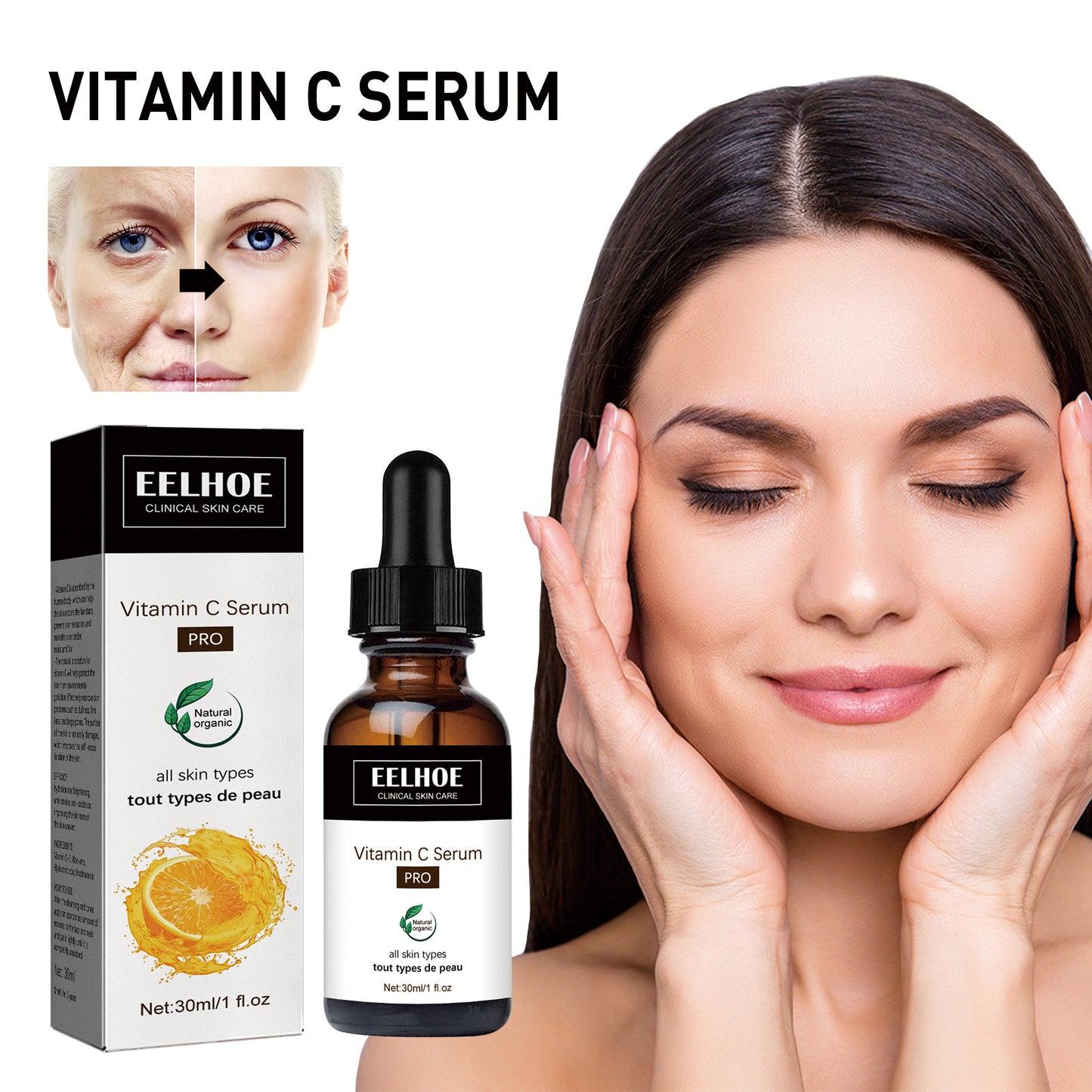 EELHOE Vitamin C Serum For Reducing The Appearance Of Fine Lines, Firming, And Moisturizing The Skin For A More Youthful Complexion