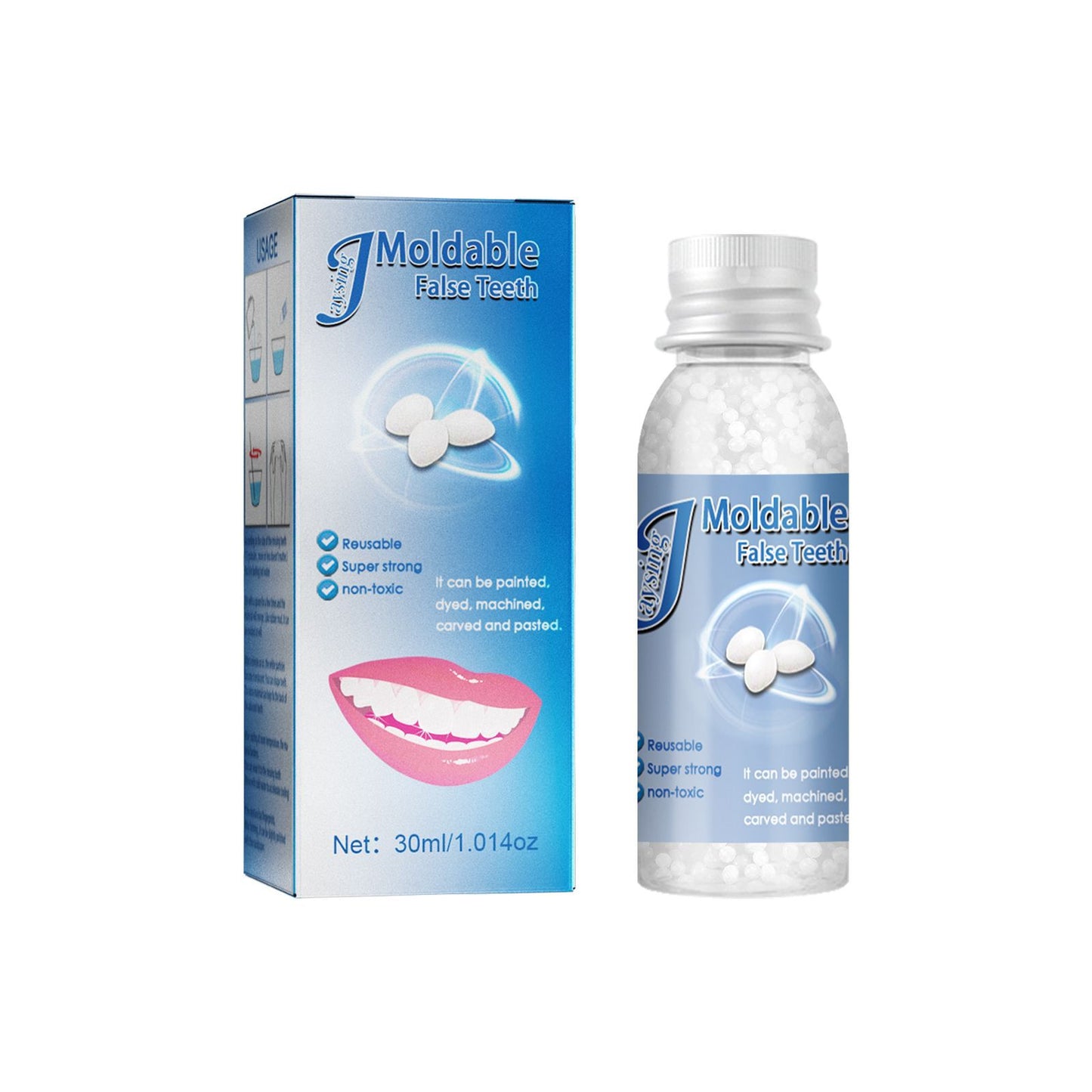 Jaysuning Moldable Dental Compound For Tooth Cavity Filling, Film And Television Makeup Prosthetic Teeth Modifier, Temporary Tooth Molding Material For Broken Teeth