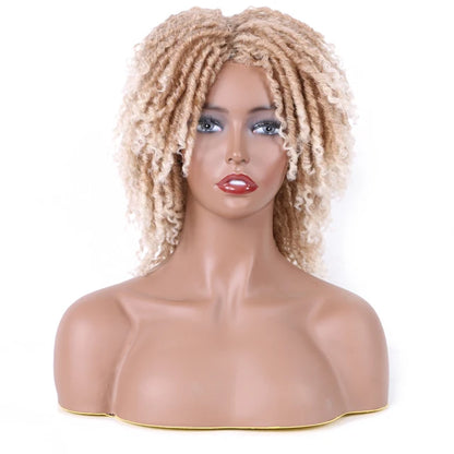 6-Inch Synthetic Lace Front Faux Locs Wig