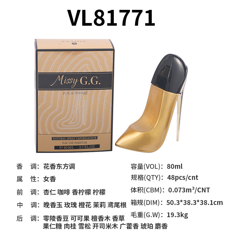 vvlove foreign trade cross-border explosions high heels women's Eau de Toilette floral fragrance platform women's fragrance wholesale