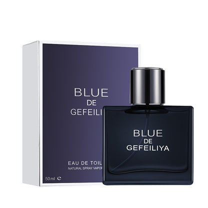 Internet Celebrity Explosive Flower Story Blue Men's Perfume Lasting Light Fragrance Ocean Fragrance Cologne Charm Sports