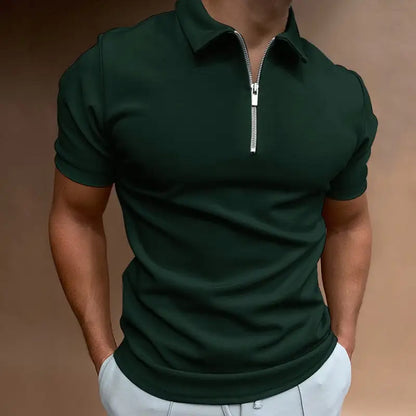 Santiago Zip-Up Polo Shirt