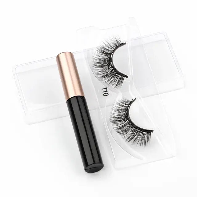 Magnetic Eyelashes Set with Waterproof Eyeliner and Tweezer