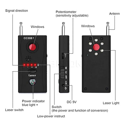 New Full Range Anti-Spy Bug Detector CC308