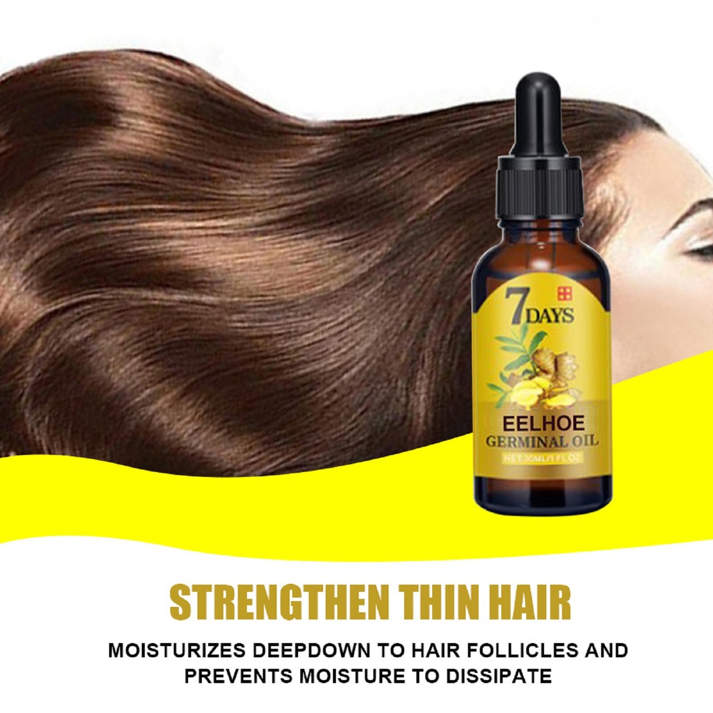 EELHOE Ginger Hair Care Liquid Nourishes And Nourishes Hair, Strengthens And Prevents Hair Loss